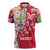 Mexico Christmas Zipper Polo Shirt with Butterfly Cactus and Colorful Floral Folk Art - Wonder Print Shop