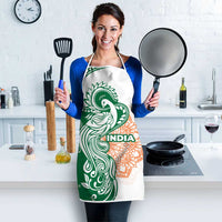 India Christmas Apron with Peacock Mandala Pattern and Tricolor Design - Wonder Print Shop