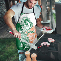 India Christmas Apron with Peacock Mandala Pattern and Tricolor Design - Wonder Print Shop