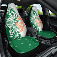 India Christmas Car Seat Cover with Peacock Mandala Pattern and Tricolor Design - Wonder Print Shop
