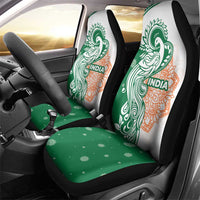India Christmas Car Seat Cover with Peacock Mandala Pattern and Tricolor Design - Wonder Print Shop