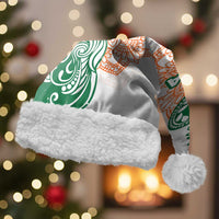 India Christmas Santa Hat with Peacock Mandala Pattern and Tricolor Design - Wonder Print Shop