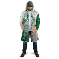 India Christmas Cloak with Peacock Mandala Pattern and Tricolor Design - Wonder Print Shop