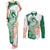 India Christmas Couples Matching Tank Maxi Dress and Long Sleeve Button Shirt with Peacock Mandala Pattern and Tricolor Design - Wonder Print Shop