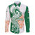 India Christmas Family Matching Off The Shoulder Long Sleeve Dress and Hawaiian Shirt with Peacock Mandala Pattern and Tricolor Design - Wonder Print Shop