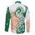 India Christmas Family Matching Off The Shoulder Long Sleeve Dress and Hawaiian Shirt with Peacock Mandala Pattern and Tricolor Design - Wonder Print Shop