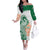 India Christmas Family Matching Off The Shoulder Long Sleeve Dress and Hawaiian Shirt with Peacock Mandala Pattern and Tricolor Design - Wonder Print Shop