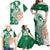 India Christmas Family Matching Off Shoulder Maxi Dress and Hawaiian Shirt with Peacock Mandala Pattern and Tricolor Design - Wonder Print Shop