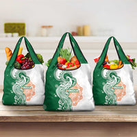 India Christmas Grocery Bag with Peacock Mandala Pattern and Tricolor Design - Wonder Print Shop