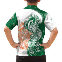 India Christmas Hawaiian Shirt with Peacock Mandala Pattern and Tricolor Design - Wonder Print Shop