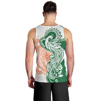 India Christmas Men Tank Top with Peacock Mandala Pattern and Tricolor Design - Wonder Print Shop