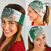 India Christmas Neck Gaiter with Peacock Mandala Pattern and Tricolor Design - Wonder Print Shop