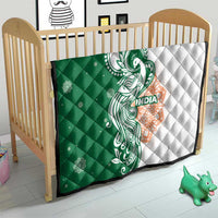 India Christmas Quilt with Peacock Mandala Pattern and Tricolor Design - Wonder Print Shop