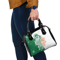 India Christmas Shoulder Handbag with Peacock Mandala Pattern and Tricolor Design - Wonder Print Shop