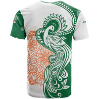 India Christmas T Shirt with Peacock Mandala Pattern and Tricolor Design - Wonder Print Shop