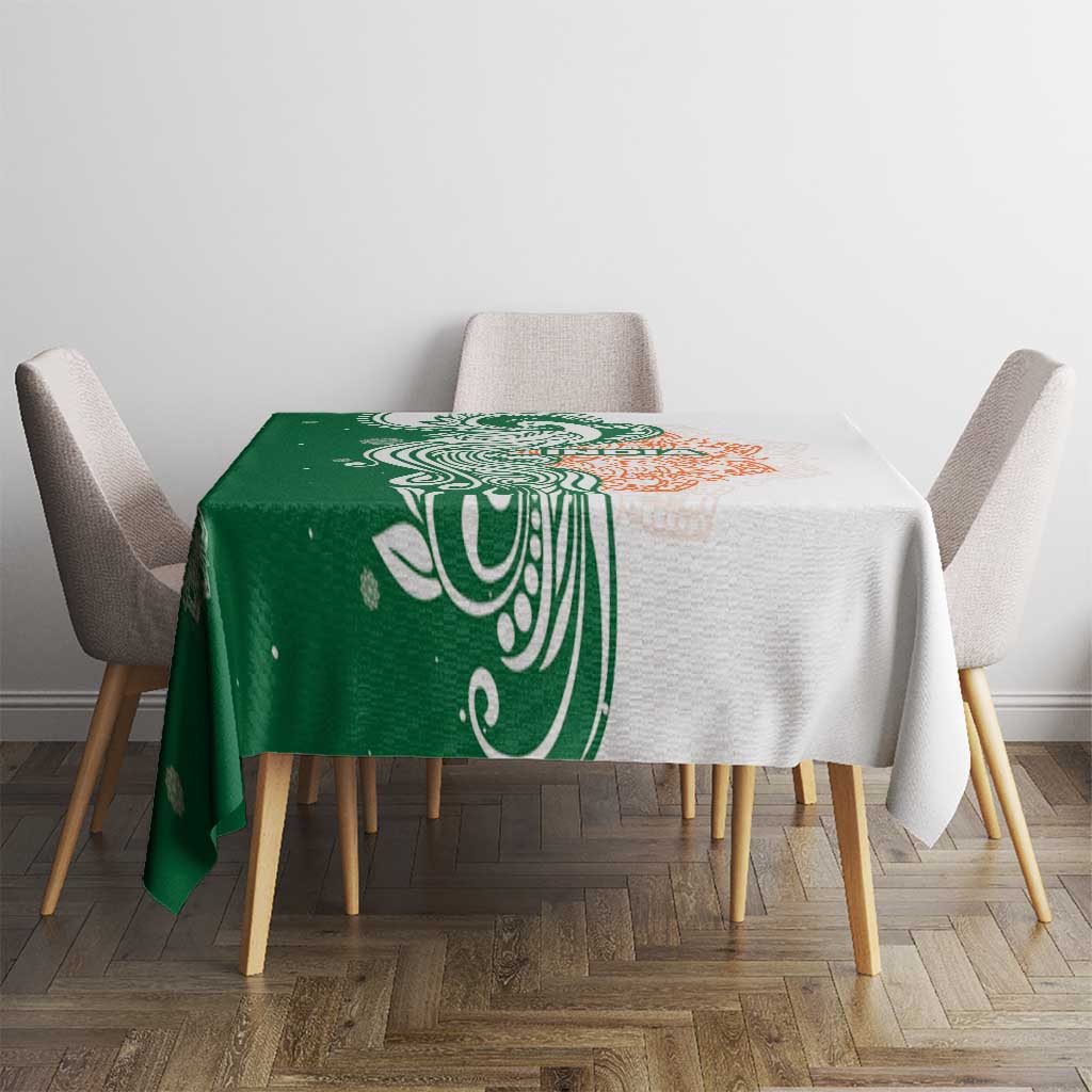 India Christmas Tablecloth with Peacock Mandala Pattern and Tricolor Design - Wonder Print Shop