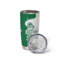 India Christmas Tumbler Cup with Peacock Mandala Pattern and Tricolor Design - Wonder Print Shop