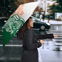 India Christmas Umbrella with Peacock Mandala Pattern and Tricolor Design - Wonder Print Shop