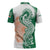 India Christmas Zipper Polo Shirt with Peacock Mandala Pattern and Tricolor Design - Wonder Print Shop