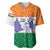 India Christmas Baseball Jersey with Elephant Santa Tree Design and Tricolor Holiday Pattern - Wonder Print Shop