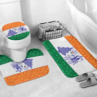 India Christmas Bathroom Set with Elephant Santa Tree Design and Tricolor Holiday Pattern - Wonder Print Shop