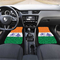 India Christmas Car Mats with Elephant Santa Tree Design and Tricolor Holiday Pattern - Wonder Print Shop
