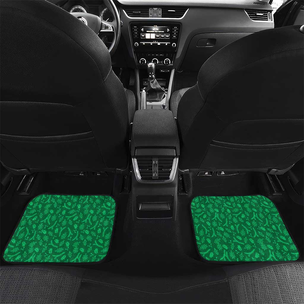 India Christmas Car Mats with Elephant Santa Tree Design and Tricolor Holiday Pattern - Wonder Print Shop