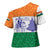 India Christmas Cross Shoulder Shirt with Elephant Santa Tree Design and Tricolor Holiday Pattern - Wonder Print Shop
