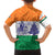 India Christmas Family Matching Long Sleeve Bodycon Dress and Hawaiian Shirt with Elephant Santa Tree Design and Tricolor Holiday Pattern - Wonder Print Shop