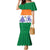 India Christmas Family Matching Mermaid Dress and Hawaiian Shirt with Elephant Santa Tree Design and Tricolor Holiday Pattern - Wonder Print Shop