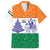 India Christmas Family Matching Puletasi and Hawaiian Shirt with Elephant Santa Tree Design and Tricolor Holiday Pattern - Wonder Print Shop