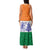 India Christmas Family Matching Tank Maxi Dress and Hawaiian Shirt with Elephant Santa Tree Design and Tricolor Holiday Pattern - Wonder Print Shop