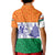 India Christmas Kid Polo Shirt with Elephant Santa Tree Design and Tricolor Holiday Pattern - Wonder Print Shop
