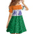 India Christmas Kid Short Sleeve Dress with Elephant Santa Tree Design and Tricolor Holiday Pattern - Wonder Print Shop