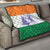 India Christmas Quilt with Elephant Santa Tree Design and Tricolor Holiday Pattern - Wonder Print Shop