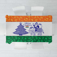 India Christmas Tablecloth with Elephant Santa Tree Design and Tricolor Holiday Pattern - Wonder Print Shop