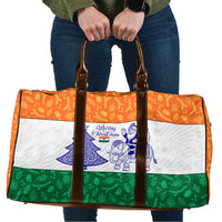 India Christmas Travel Bag with Elephant Santa Tree Design and Tricolor Holiday Pattern - Wonder Print Shop