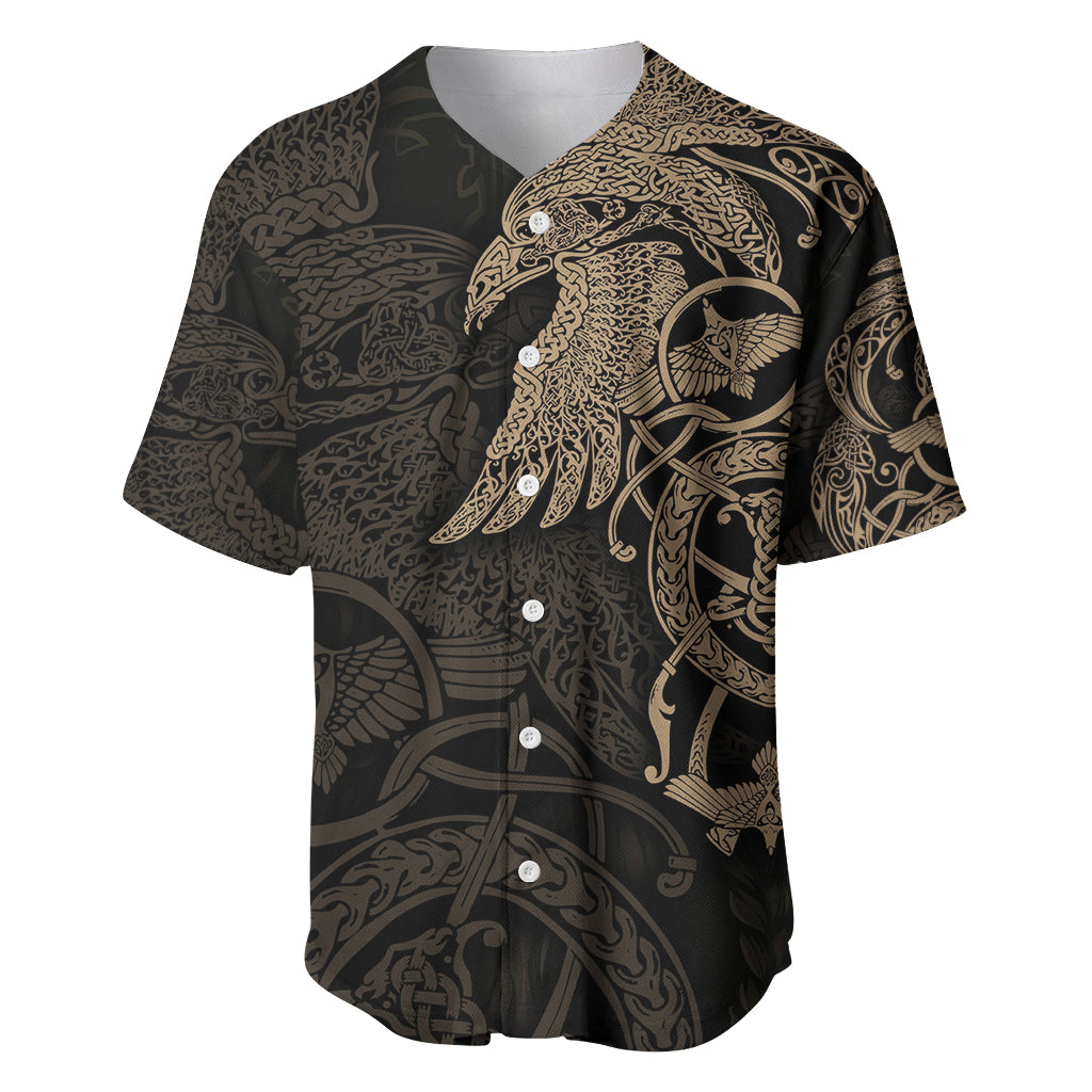 Viking Raven Baseball Jersey Wisdom in Flight - Wonder Print Shop