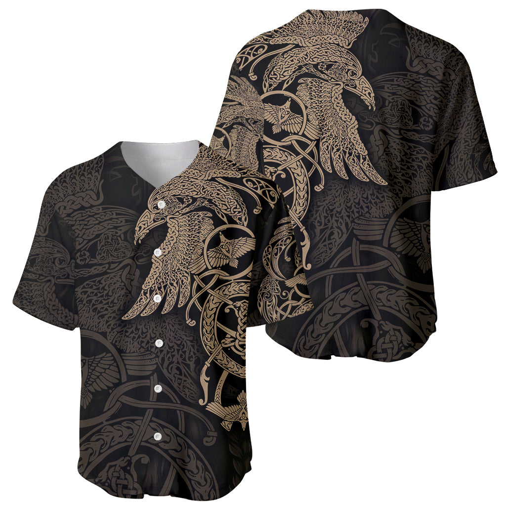 Viking Raven Baseball Jersey Wisdom in Flight - Wonder Print Shop