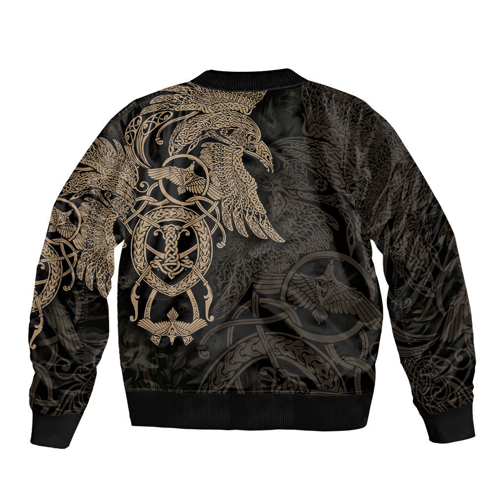 Viking Raven Bomber Jacket Wisdom in Flight - Wonder Print Shop