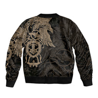 Viking Raven Bomber Jacket Wisdom in Flight - Wonder Print Shop