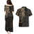Viking Raven Couples Matching Puletasi Dress and Hawaiian Shirt Wisdom in Flight - Wonder Print Shop