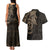 Viking Raven Couples Matching Tank Maxi Dress and Hawaiian Shirt Wisdom in Flight - Wonder Print Shop