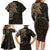 Viking Raven Family Matching Long Sleeve Bodycon Dress and Hawaiian Shirt Wisdom in Flight - Wonder Print Shop