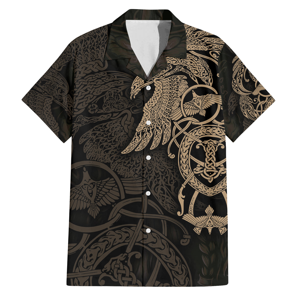 Viking Raven Family Matching Mermaid Dress and Hawaiian Shirt Wisdom in Flight - Wonder Print Shop