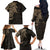 Viking Raven Family Matching Off Shoulder Long Sleeve Dress and Hawaiian Shirt Wisdom in Flight - Wonder Print Shop
