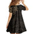 Viking Raven Family Matching Off Shoulder Maxi Dress and Hawaiian Shirt Wisdom in Flight - Wonder Print Shop