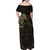 Viking Raven Family Matching Off Shoulder Maxi Dress and Hawaiian Shirt Wisdom in Flight - Wonder Print Shop