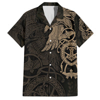 Viking Raven Family Matching Off Shoulder Short Dress and Hawaiian Shirt Wisdom in Flight - Wonder Print Shop