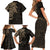 Viking Raven Family Matching Short Sleeve Bodycon Dress and Hawaiian Shirt Wisdom in Flight - Wonder Print Shop